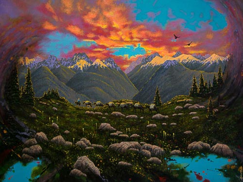 Glacier National Park Realistic Splash Paintings – The Glacier Artist